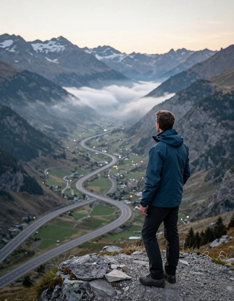 VigneteRey field researcher conducting an inspection on an Austrian alpine corridor
