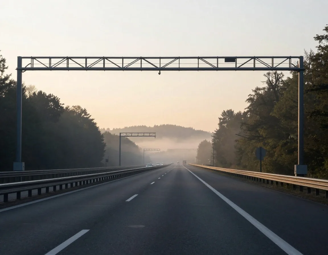 Austrian Autobahn route gantry directing transit traffic