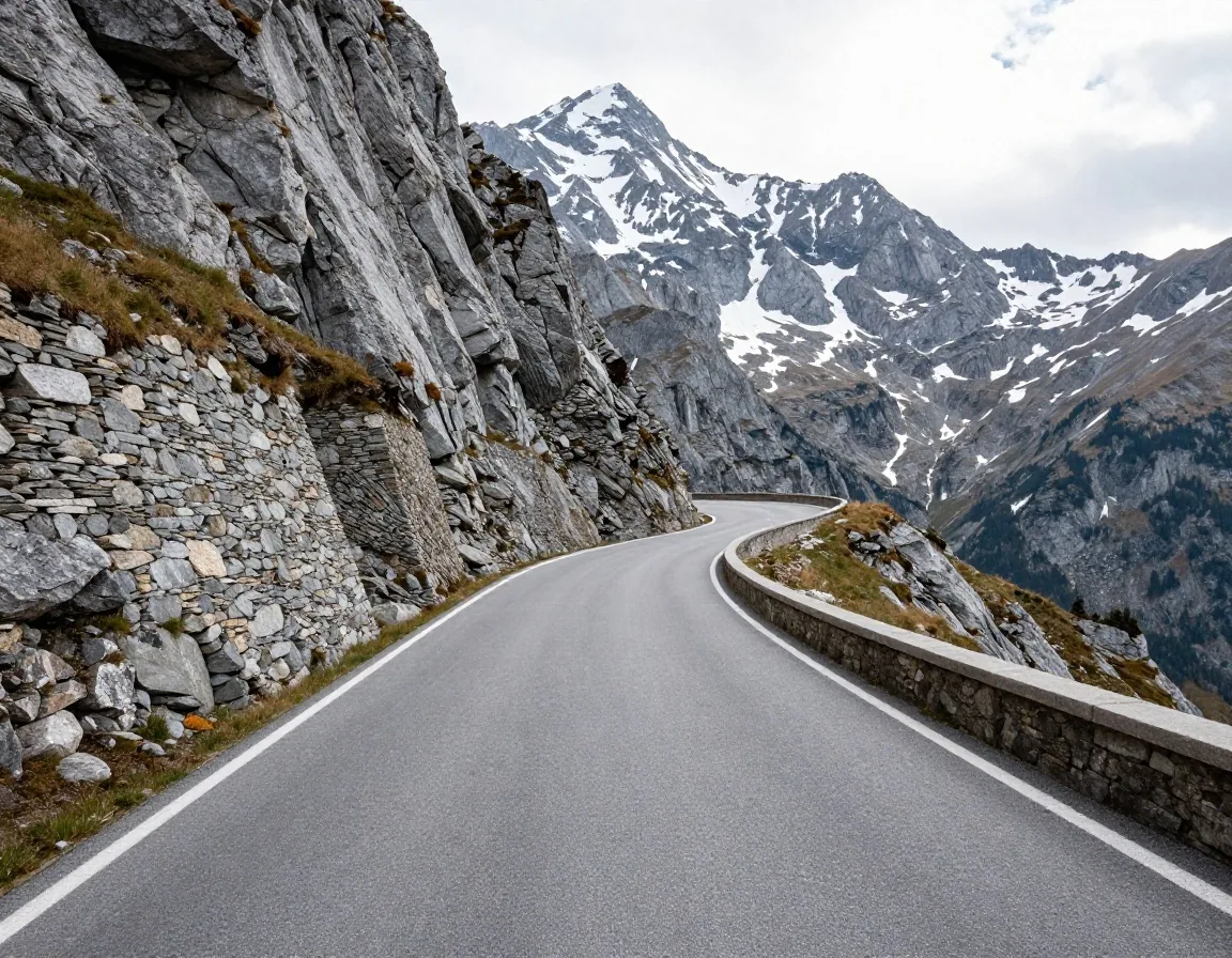 Grossglockner high alpine switchback road in Austria