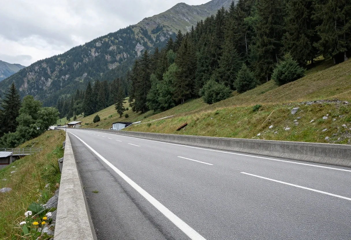 Tauern Tunnel portal on the Austrian A10 motorway