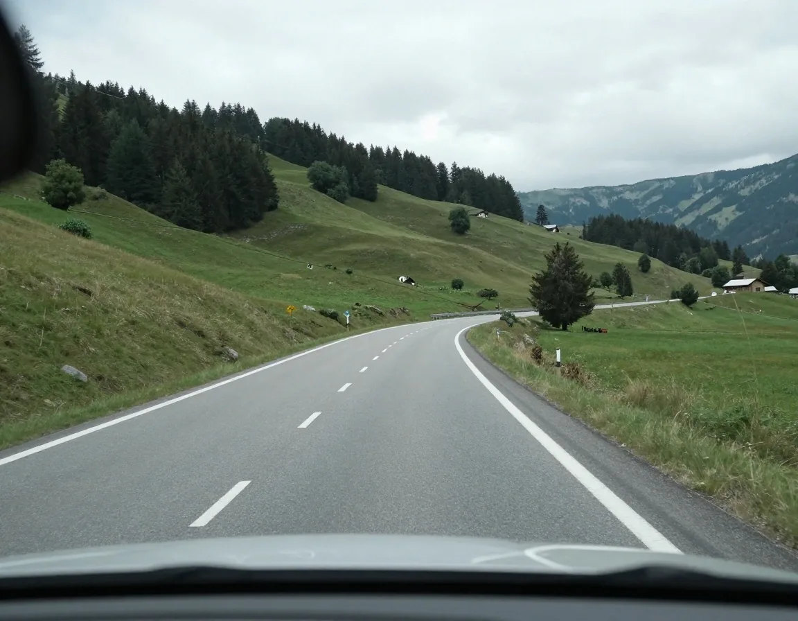 Windshield mounting of Austrian motorway vignette